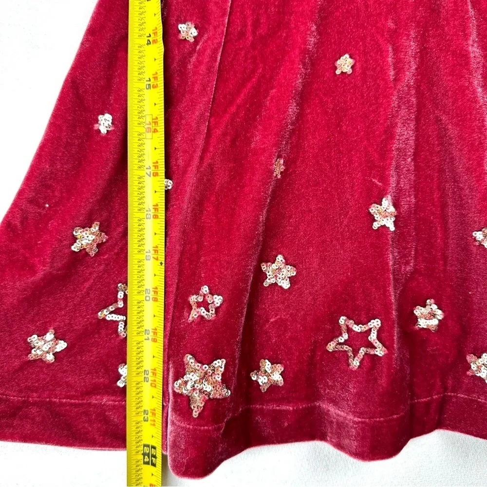 Sylvie Scott Girls Boden Velvet Dress with Sequin Stars Party